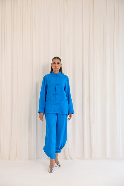 Mandarin Blue Co Ord