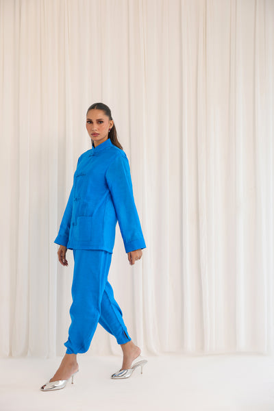 Mandarin Blue Co Ord