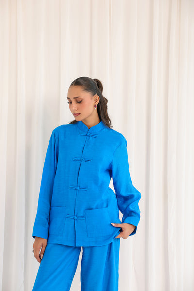 Mandarin Blue Co Ord