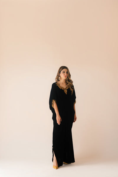 Black Velvet Caftan