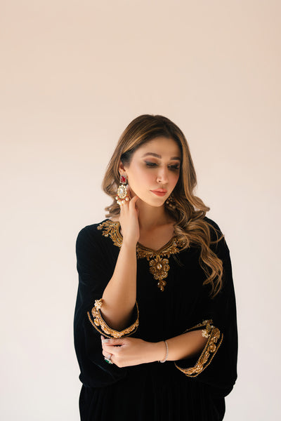 Black Velvet Caftan