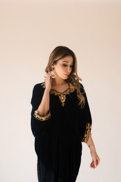 Black Velvet Caftan