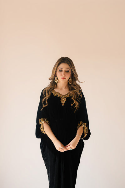 Black Velvet Caftan