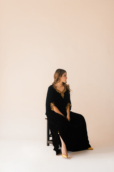 Black Velvet Caftan