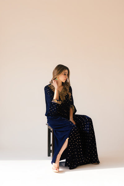 Navy Blue Caftan