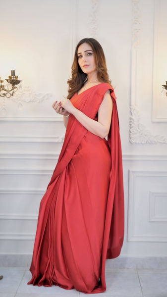 Red Bling Saree