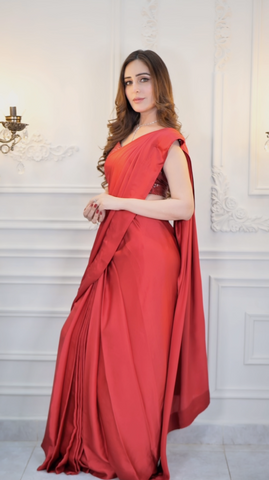 Red Bling Saree