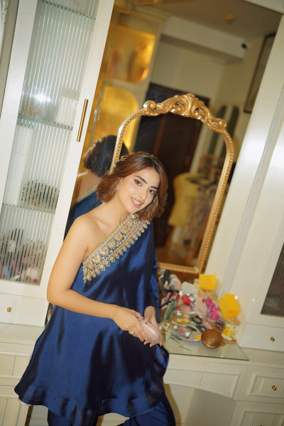 Navy Off Shoulder
