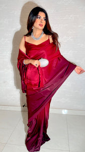 Red Ombre Saree