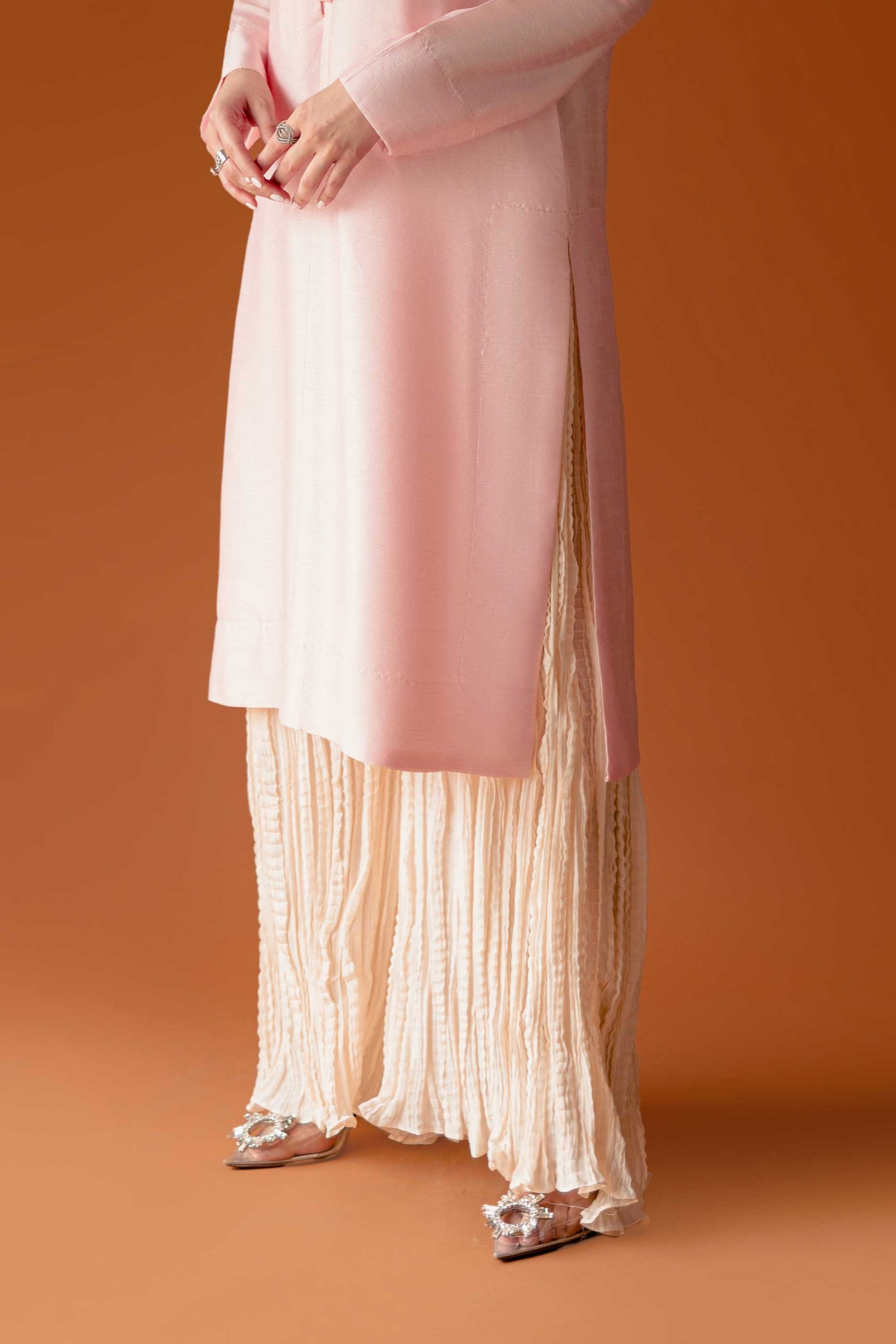 Crushed Silk Pants-1 - Main Image